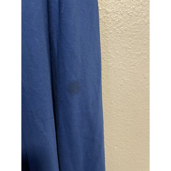 Vintage Womens Midi Dress Size 12 Blue Long Sleeve Neutral Minimalist 80s FLAW - Picture 2 of 12